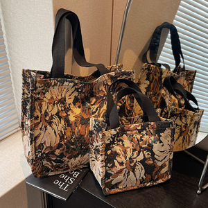 Sac fourre-tout décontracté en toile pour le quotidien, grand format, style usine - Product Image 2