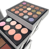Ensemble de maquillage vegan imperméable de 132 couleurs dans une boîte en aluminium, kit de maquillage professionnel multifonctionnel tout-en-un, coffret cadeau