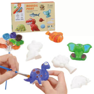 Paint Kit Diy Paint Arts and Crafts Sculpture Kit Educational Drawing Painting Mould and Paint Set for Kids