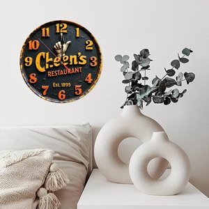 Round Wooden Wall <b>Clock</b> 25x25Cm <b>Silent</b> Movement For Bedroom Living Room Home Decor - Product Image 3