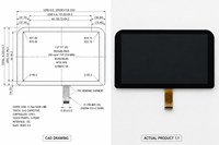 Pantalla Táctil LCD TFT IPS de 7 Pulgadas, 1280x800, Formato Horizontal, MIPI GT911, Capacitiva de 5 Puntos G+G, para Panel de Control de Dispositivos Inteligentes y Kioscos