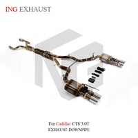 Système d'échappement arrière à soupapes en titane ING pour Cadillac CT6 3.0T LGW 2016-2019 |   Échappement à quatre sorties doré avec télécommande – Vente en gros