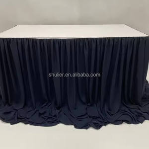 Falda de <span class=keywords><strong>mesa</strong></span> de gasa Burdeos Falda de <span class=keywords><strong>mesa</strong></span> hawaiana Falda de <span class=keywords><strong>mesa</strong></span> de sauce rizado <span class=keywords><strong>para</strong></span> boda - Product Image 4