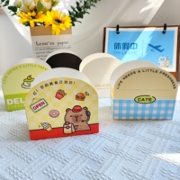 Cream Souffle Cake Roll Hamburguesa y Donut Caja de embalaje de cartón desechable para alimentos y alimentos para bebés con laminación mate
