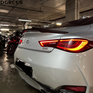 สปอยเลอร์หลังคาร์บอนไฟเบอร์ขัดเงาแบบ M4 สำหรับ Q60 Q60S ปี 2013-2023 พร้อมเทปติดตั้ง - Product Image 2