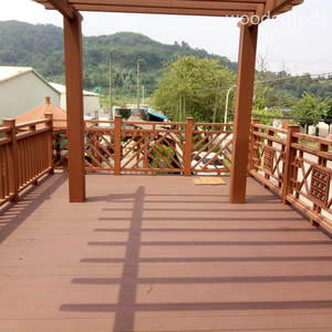 Barandilla compuesta de plástico de madera WPC, balcón de apartamento aprobado - Product Image 1