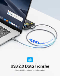 CE RoHS Certified SUNGUY Type-C 60W 3A Fast Charging <b>Data</b> <b>Cable</b> Custom Logo Length Eco-Friendly USB <b>Cable</b> fo EU Market - Product Image 6