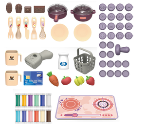 <span class=keywords><strong>Juegos</strong></span> de bebé juguete educativo cajero para niños helado sushi arcilla de colores arcilla juguetes ultra ligero arcilla helado conjunto de herramientas - Product Image 2