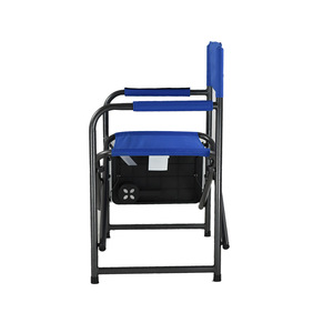 Chaise pliante en aluminium et tissu Oxford, style directeur, pour jardin, camping, pêche, bleue - Product Image 2