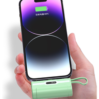 Petite poche à capsule Powerbank d'urgence 3000mah 5000mAh Finger Portable Mini Power Bank pour téléphone