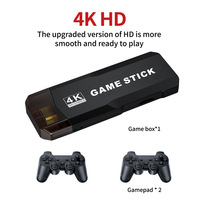 Console de jeu vidéo rétro à sortie 2024 HD avec 30000 jeux installés Contrôleurs sans fil 2.4G Cadeau pour enfants X2 GD10 TV Stick Games
