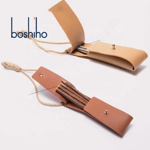 Portable Reusable Tableware Storage Bag for Outdoor Camping Red Sandalwood Folding Chopsticks Storage Bag - Product Image 1