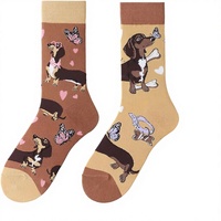 NxnChc Chaussettes amusantes à motifs d'animaux unisexes, designs asymétriques gauche et droite, cadeaux pour femmes et hommes
