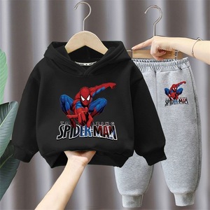 Nouveau Ensemble Décontracté Deux Pièces pour Garçons, Survêtement à <span class=keywords><strong>Capuche</strong></span> en Coton Style Étranger avec Dessin Animé Imprimé, Tailles Enfants, Prix Bas - Product Image 5