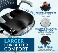 Coussin de siège portable pour fauteuil, coussin orthopédique pour chaise, soulagement de la douleur, gel à mémoire de forme, pour chauffeur de camion, bus, siège de voiture pour la prostate