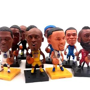 Gerçekçi basketbol oyuncusu eylem PVC rakamlar NBA James köri Irving ünlü yıldız koleksiyon Mini plastik spor figürleri
