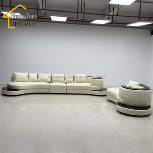 Canapé sectionnel Design canapé en cuir véritable blanc pour salle d'attente - Product Image 5