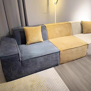 <span class=keywords><strong>Canapé</strong></span> à compression vintage rétro en tissu <span class=keywords><strong>pour</strong></span> petit appartement salon pliable deux-en-un <span class=keywords><strong>pour</strong></span> une et deux personnes module pudding lit - Product Image 2