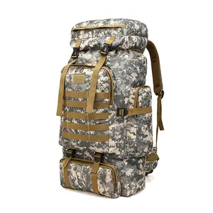 80l Waterdichte Molle Camo Tactische Rugzak Wandelen Camping Reizen Rugzak Rugzak