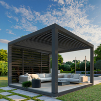 Pergola en aluminium coupe-vent à installation facile, faible entretien, pour balcon extérieur, événements professionnels et fonctions hôtelières