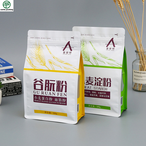 Nóng bán 8 bên nhiệt niêm phong túi đáy phẳng rõ ràng cửa sổ bánh mì túi niêm phong với tám bên - Product Image 4