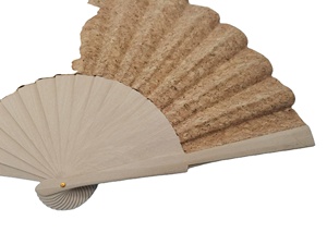 Abanico de Lino Ecológico Vegetariano Hecho a Mano de Lujo, Color Natural, Color Personalizado, 23 cm, Regalo - Product Image 2