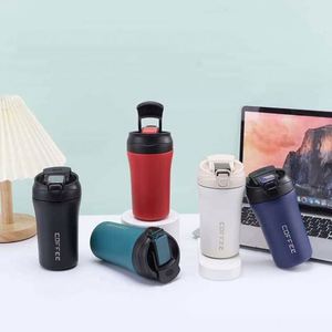 304 Stainless Steel <b>Coffee</b> Mug Portable Car Thermos Business Office Gift Dual-Drink Mug - Product Image 1