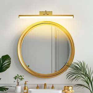 โคมไฟติดผนัง LED รุ่น COMBO Modern Gold ทรงสี่เหลี่ยมผืนผ้า วัสดุอลูมิเนียมอัลลอยด์ ปรับความสว่างได้ แสงวอร์มไวท์ 2700K สำหรับห้องนั่งเล่น - Product Image 2