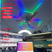 App Télécommande Multicolore Rgb Atmosphère Personnalisé Diy Mood Hexagone Led Lights