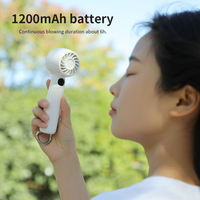 IMYCOO Nouveauté Ventilateur de poche portable rechargeable en plastique avec affichage numérique LED