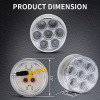 Nouveau 2.5 pouces LED côté marqueur lumière camion remorque étanche IP67 DOT SAE certifié 12V 7 LED accessoires de camion lumières
