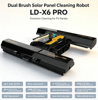 LEOPARDDUST LD X6 PRO Kit Robot Pembersih Panel Surya Peralatan Pembersih Otomatis dengan Sikat