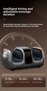 Masseur électrique pour les jambes et les pieds avec coussinets à air, pétrissage, compression, chauffage et musique intégrée, masseur domestique semi-ouvert - Product Image 6