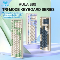 AULA S99 Clavier mécanique personnalisé Structure de joint de clavier tri-mode sans fil Clavier Aula Gaming 99% échangeable à chaud