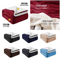Vente en gros de tissu en flanelle tricotée en microfibre de polyester 100% écologique OEKO, double couche, réversible, jacquard, sherpa, peluche