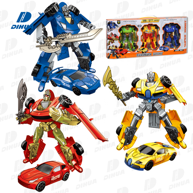 Children's Deformable Cars Toys Freewheel Deformation Robot Car Toy Transforming Vehicle Toy for Kids
