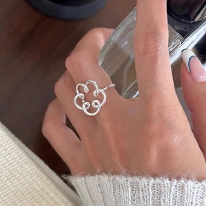 Anillo de diseño floral de plata de ley para mujer, joyería de moda para el dedo índice, regalo - Product Image 1