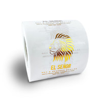 Autocollants personnalisés avec logo, dorure à chaud, pour cosmétiques, shampooings, étiquettes rondes en rouleau, étiquettes imperméables en vinyle transparent pour bouteilles
