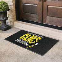 kundenspezifischer designer druck polyester teppich türmatten rutschfest eingang gewerbe bodenmatte individuell mit logo matte