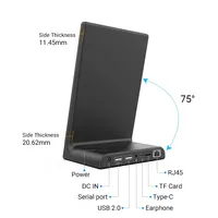 Tablet PC Android 10.1 inci Bentuk L Baru, Kios Umpan Balik Pelanggan, Layar Sentuh POS, Rockchip Octa Quad Core, Wi-Fi, POE, NFC, RJ45, GSM 4G