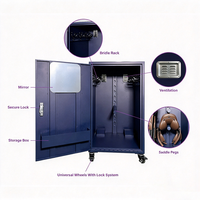 Armoire à selle en acier pour chevaux, porte battante, couleurs personnalisables, casier à équipement équestre, utilisation en ferme, galvanisé à chaud et thermolaqué