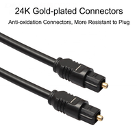 Kabel Audio Optik Digital Awet, Kabel Audio Serat Lapis Emas Toslink 1M 1.5M 2M 3 M 5M 10M SPDIF MD DVD