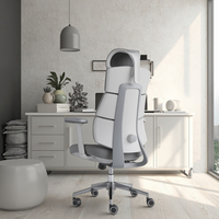 Haute Ehd confortable ergonomique course maille tissu chaise personnel meilleur dossier haut gris blanc maille chaises de bureau