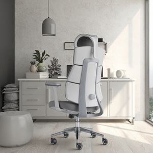 High Ehd Comfy Ergonomic Racing Mesh Fabric Chair Staff Best High Back Grey White Mesh Sillas de oficina - Product Image 1