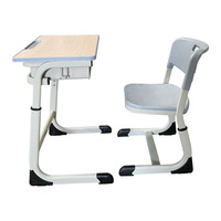 Ensemble de bureau et chaise d'étude réglables pour enfants, en bois massif, design moderne et minimaliste, pour l'école et les centres de tutorat