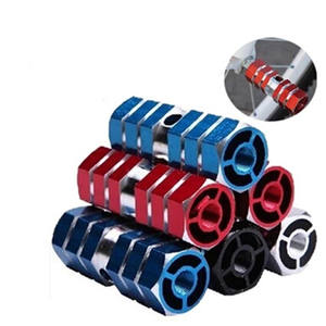 JZ Aluminum Alloy <b>Bicycle</b> <b>Handlebar</b> Grips 25.4 Mm Inner Diameter Mountain Bike Use Black Silver Red Blue Yellow Colors - Product Image 2