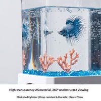 Petit aquarium transparent PAIPET, aquarium pour poissons rouges micro-paysager, aquarium de bureau pour salon