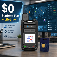 Radio XUNLIBAO AI Translator 4G LTE PoC GPS double SIM mini portable, sans frais de plateforme, à vie, 830 USB Type-C, talkie-walkie robuste