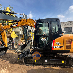 Excavatrice sur chenilles hydraulique <span class=keywords><strong>Sany</strong></span> SY75C Pro 7,5 8 tonnes d'origine 2023 avec pompe et boîte de vitesses Kawasaki, mini <span class=keywords><strong>pelle</strong></span> à faible nombre d'heures de fonctionnement à vendre - Product Image 2