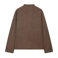 Collection Automne 2026 ZA pour Femme : Élégante Blouse à Col Mandarin et Boutons Noués, Manches Longues en Polyester, Style Chinois